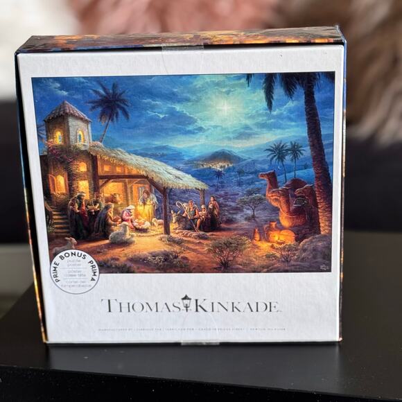Thomas Kinkade Nativity Baby Jesus Christmas Puzzle 1000 Piece - Picture 3 of 4